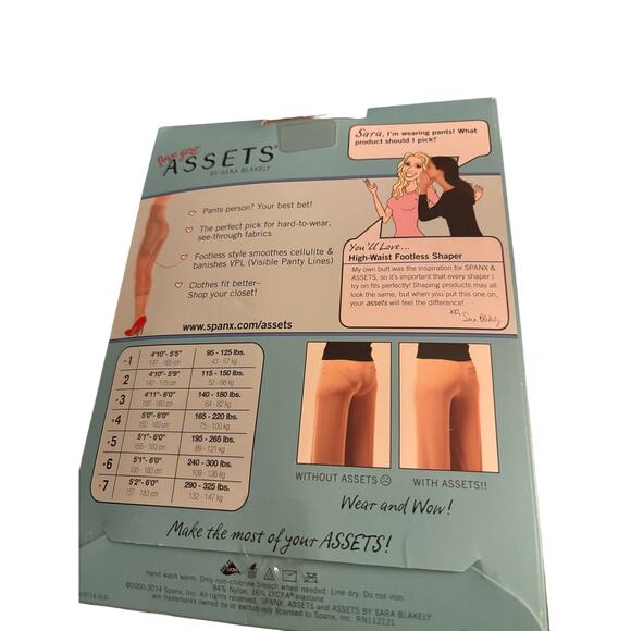 Spanx by Assets Fabulous Footless Pantyhose Shaper, Nude, Size 7, NWT - Picture 2 of 2
